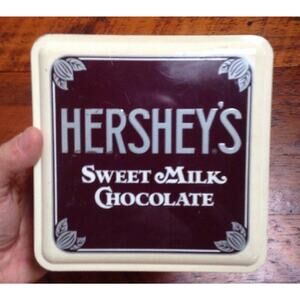 Vintage Hersheys Sweet Milk Chocolate Edition #1 Painted Retro Metal Tin Box